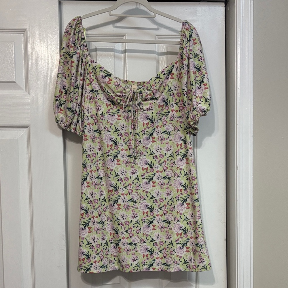BeBop Floral Mini Dress with Puff Sleeves